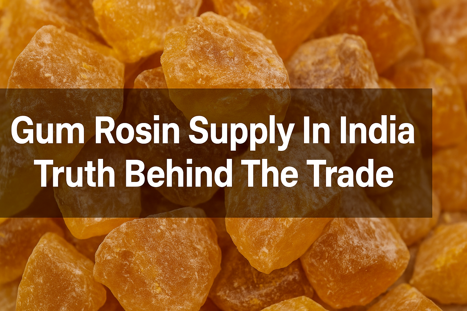 Gum Rosin Supply In India